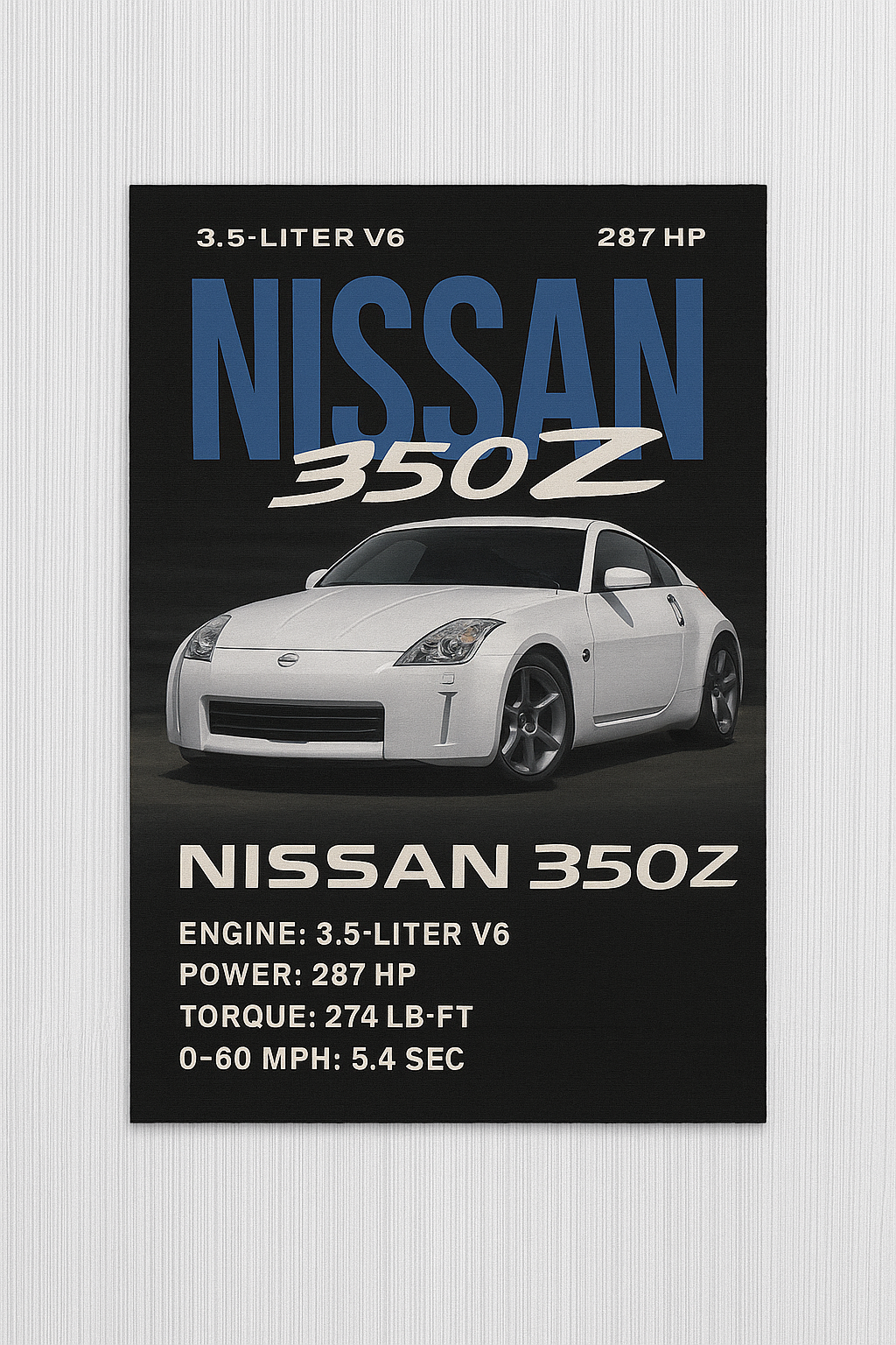 Nissan 350Z Baskılı Halı
