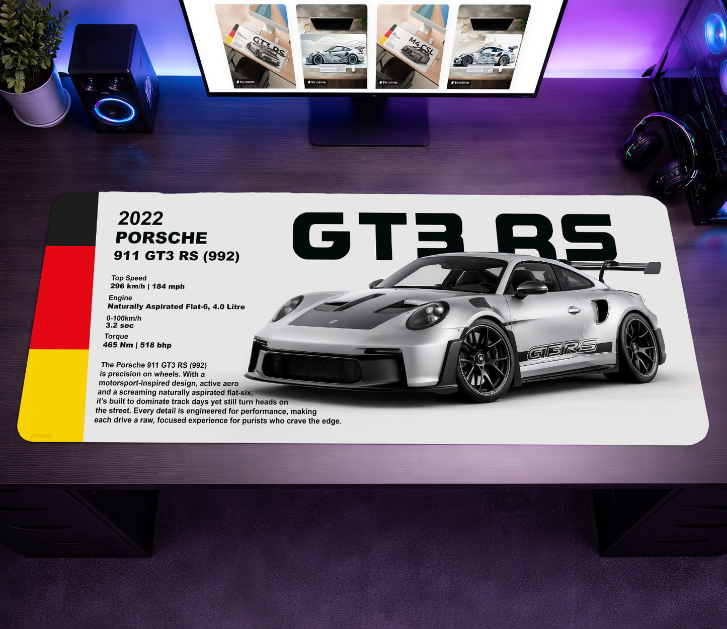 Front 911 GT3 RS Mousepad