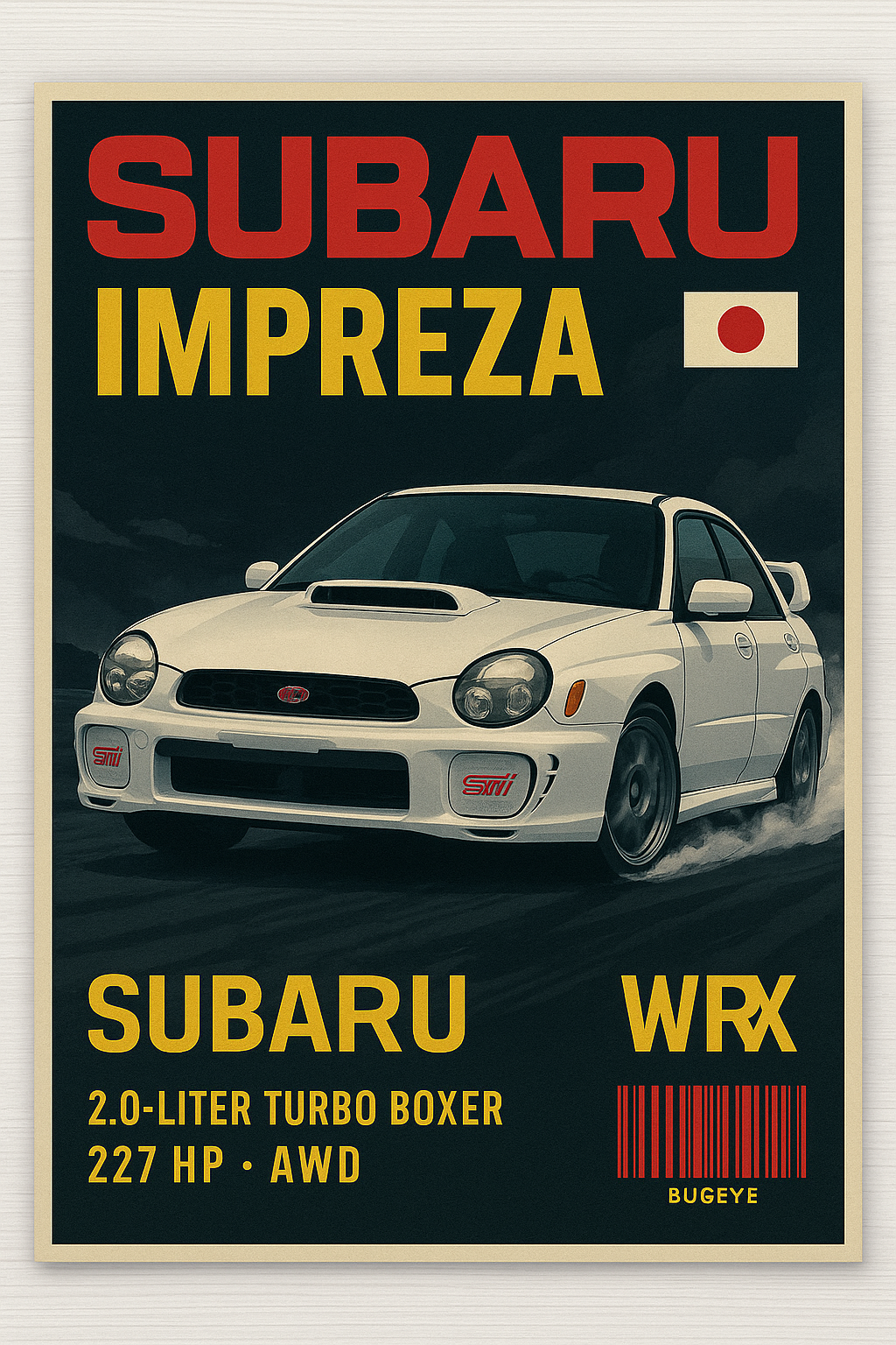 Subaru İmpreza Baskılı Halı