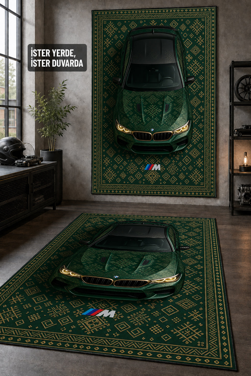 BMW M5 F90 Motif Dijital Baskı Halı MTF1024