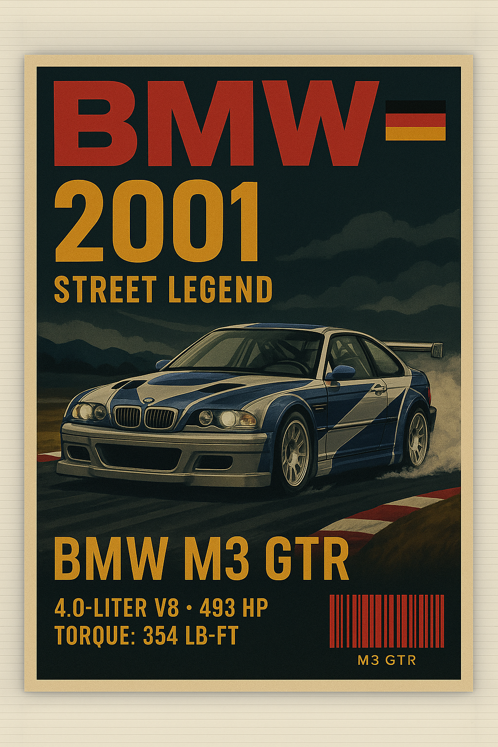 M3 GTR Baskılı Halı