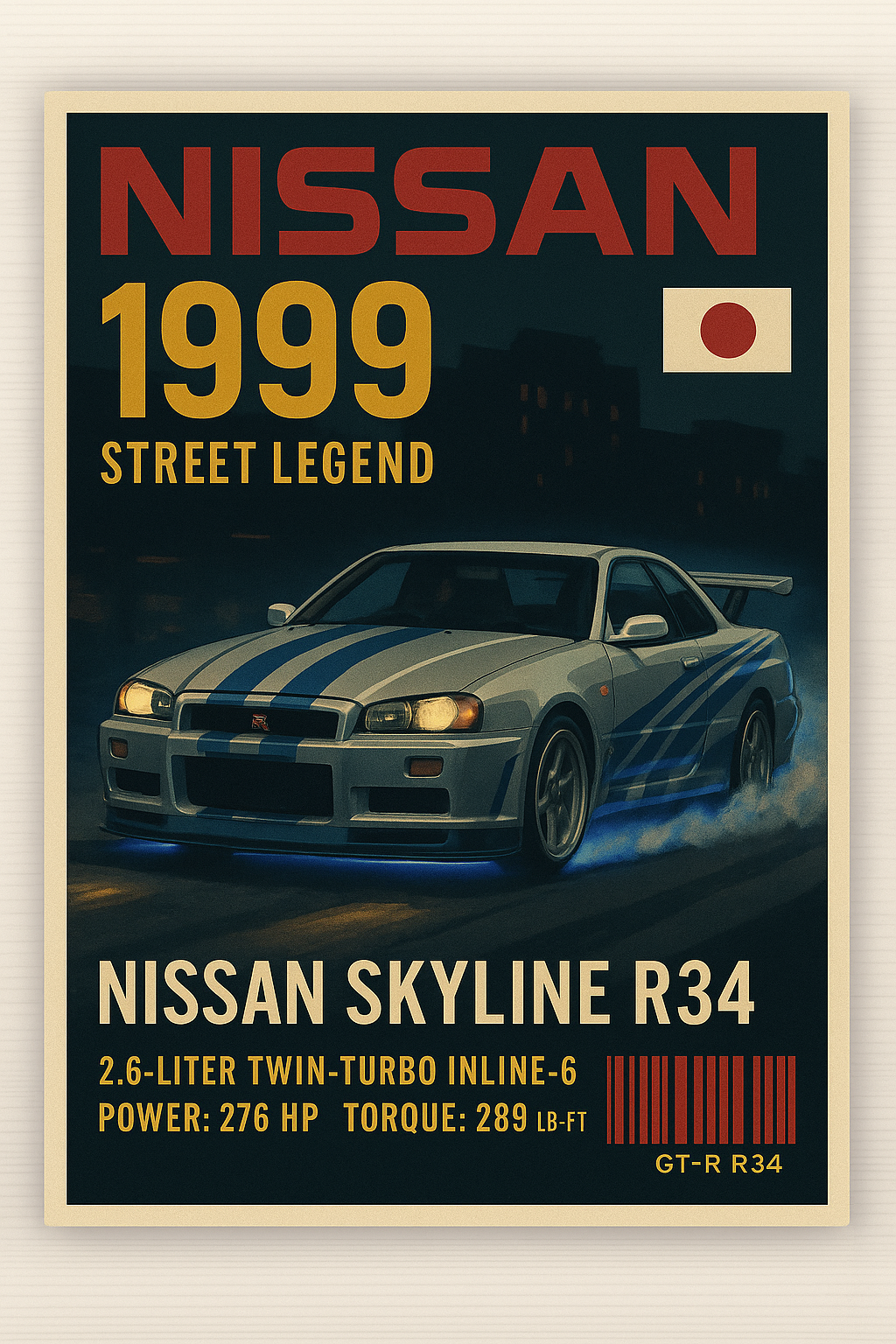 Skyline R34 Baskılı Halı