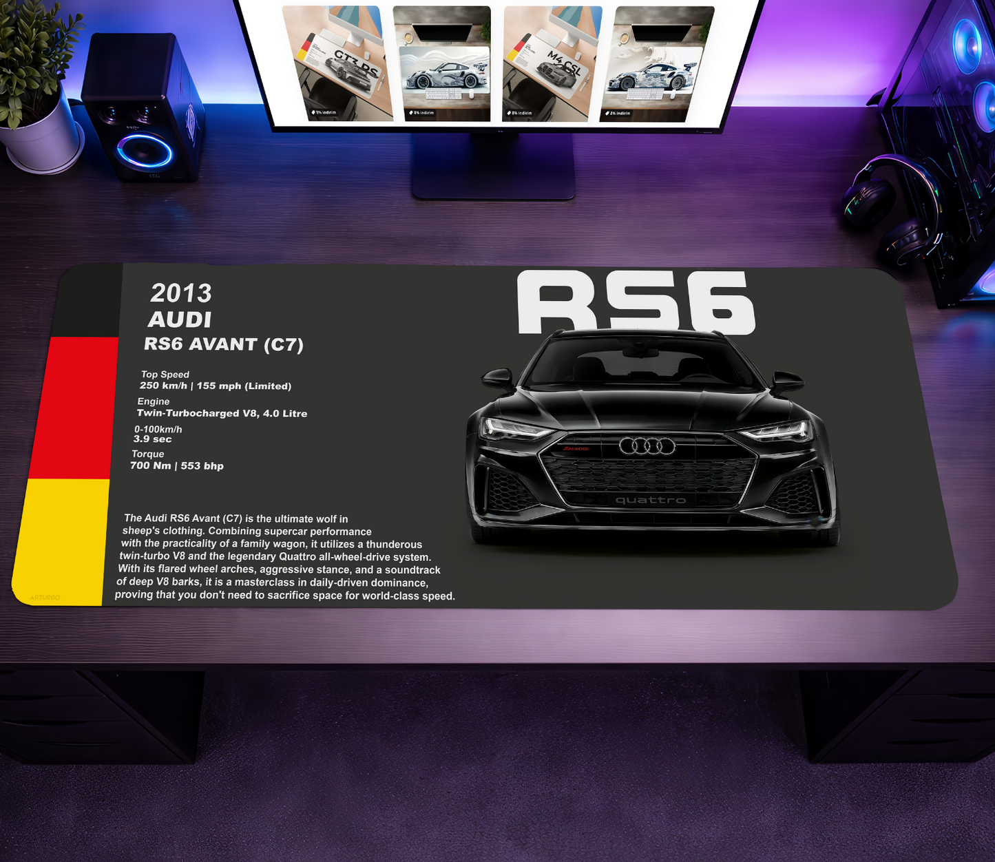 RS6 Avant Premium Mousepad