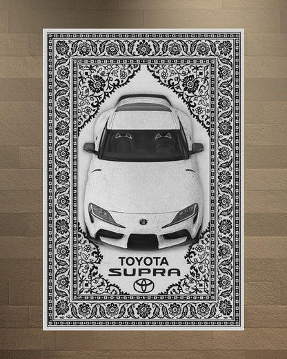 White MK5 Supra Motif Halı