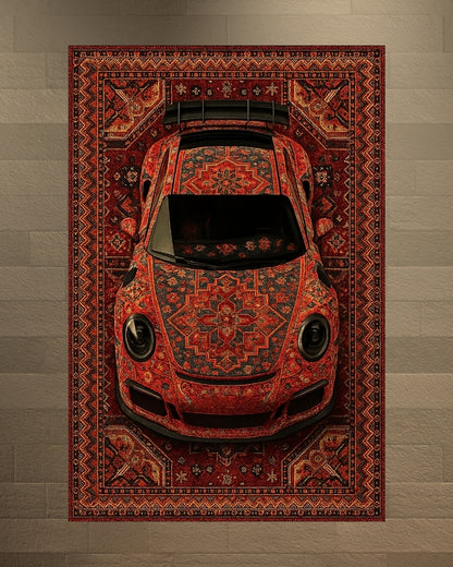 GT3 RS Retro Motif Halı