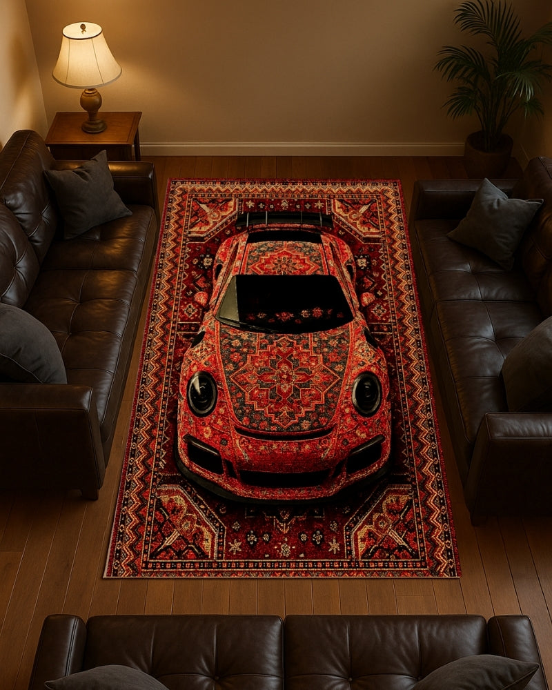 GT3 RS Retro Motif Halı