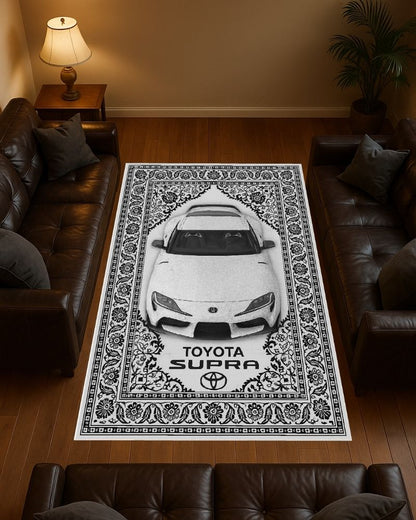 White MK5 Supra Motif Halı