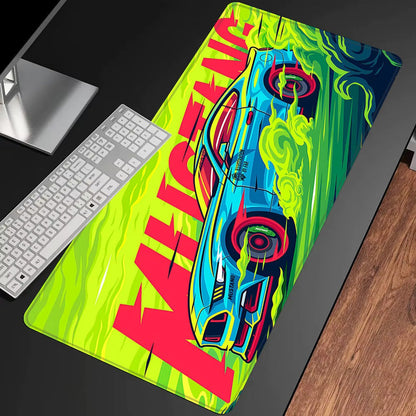 Mustang Neon Burnout Mousepad