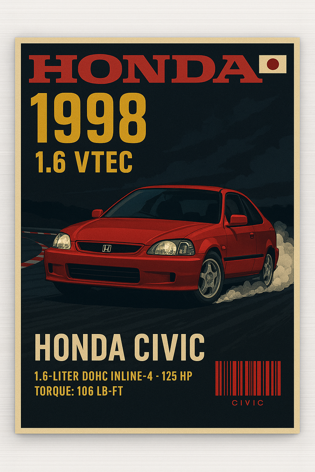 Arturbo 3D Baskı Civic Halı