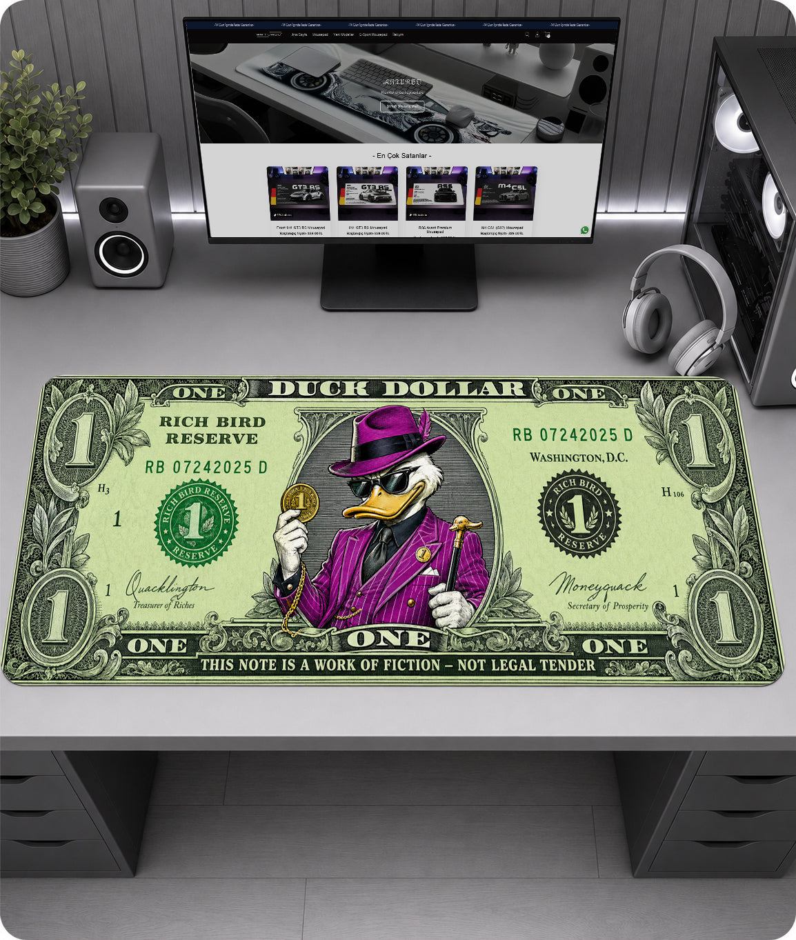 Gangster Duck Queen Premium Mousepad DLR1004