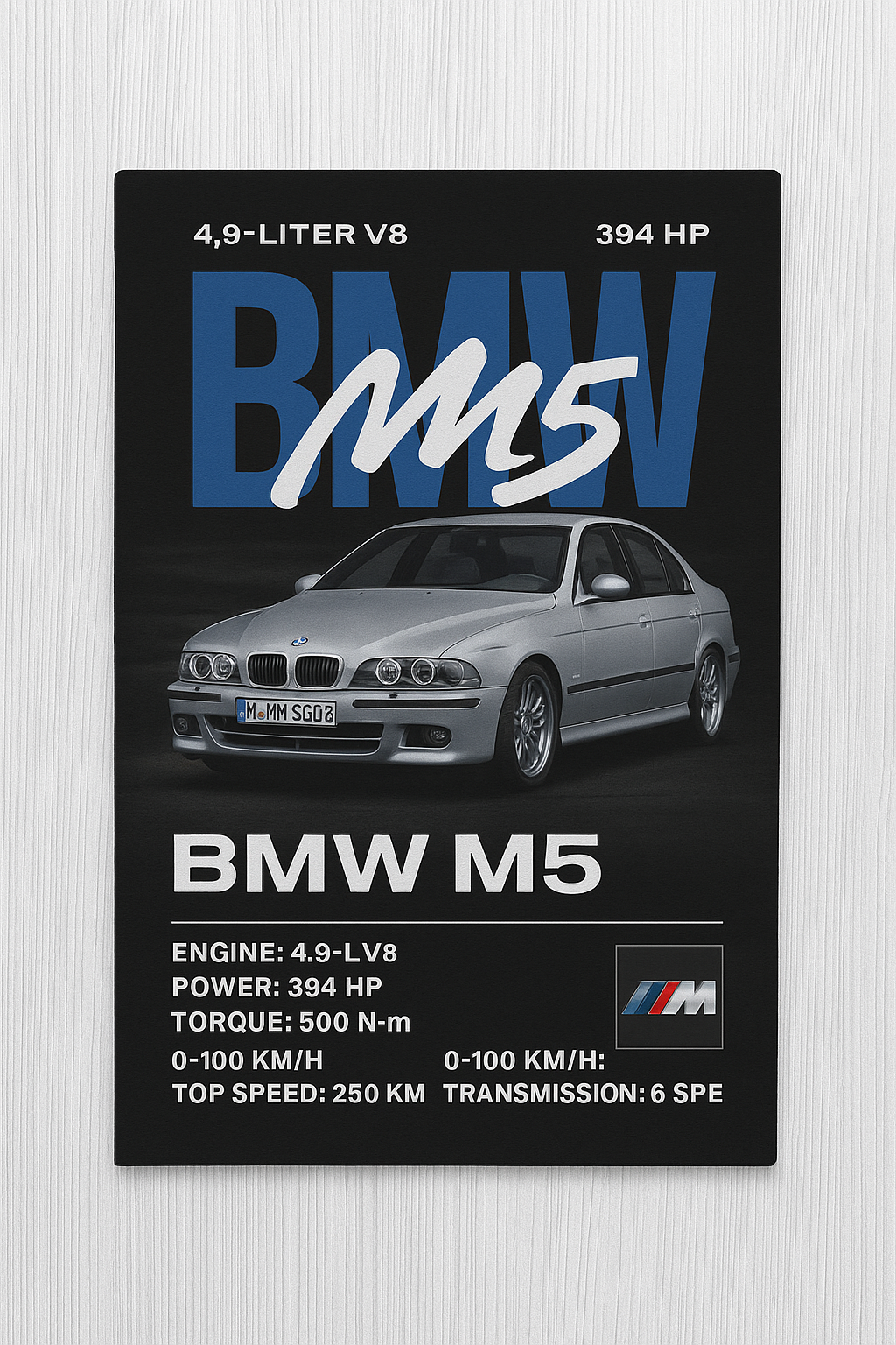 E39 m5 Baskılı Halı