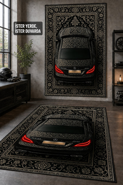 Mercedes CLS 63 AMG Motif Dijital Baskı Halı MTF1014