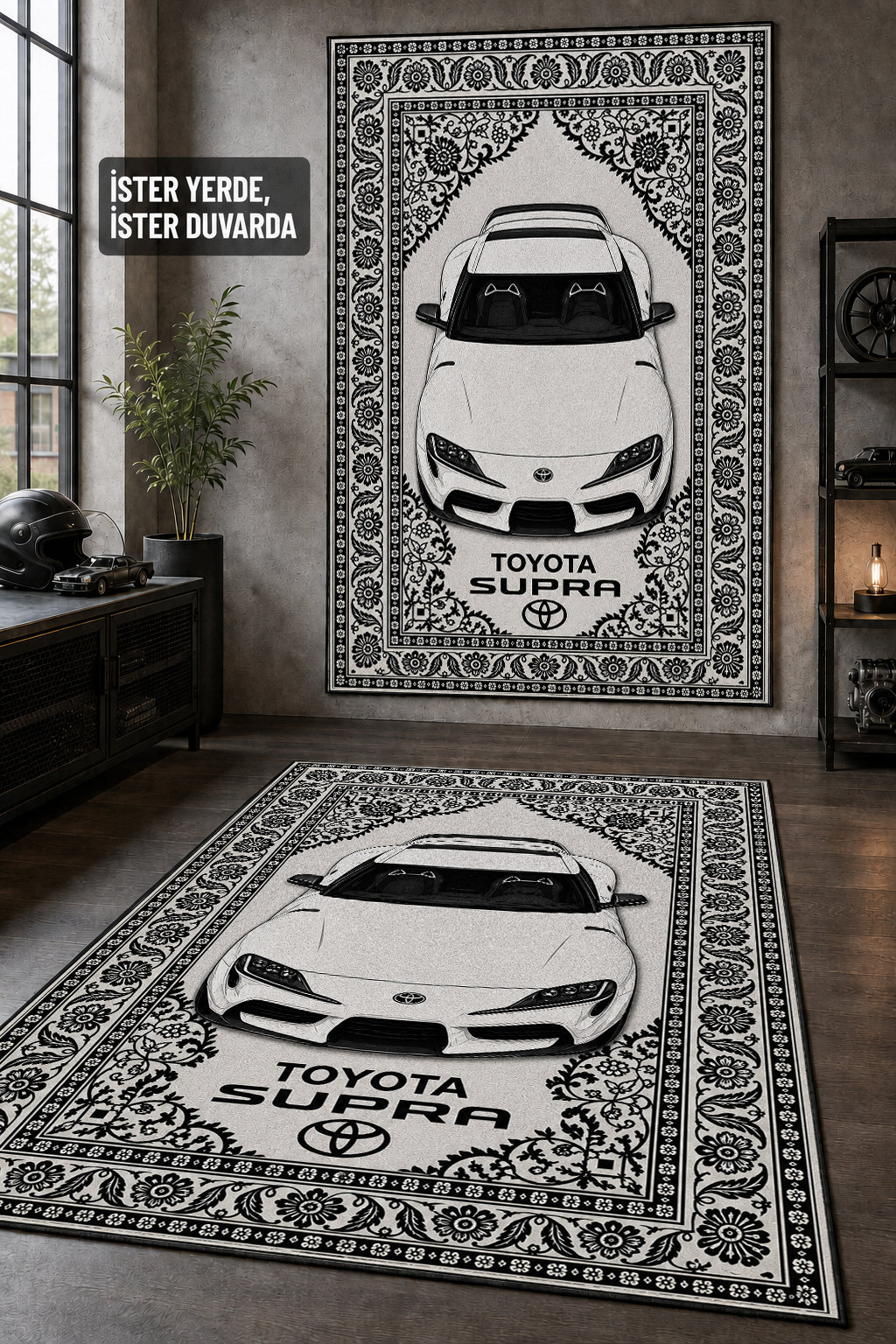 Toyota Supra MK5 Motif Dijital Baskı Halı MTF1003