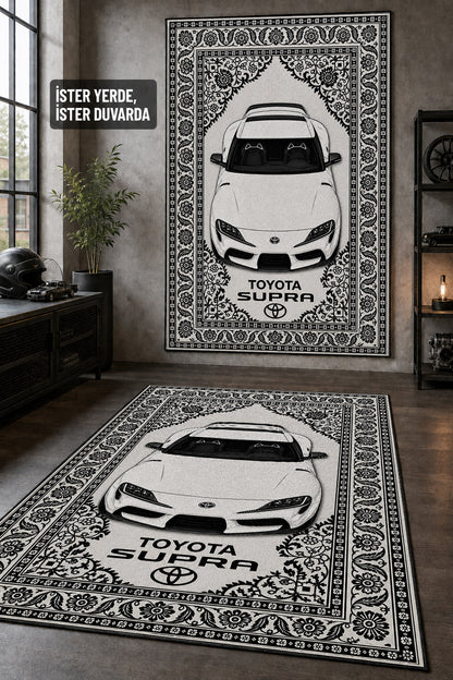 Toyota Supra MK5 Motif Dijital Baskı Halı MTF1003
