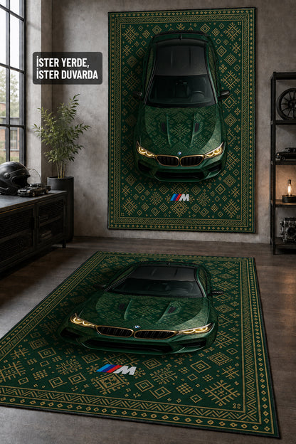 BMW M5 F90 Motif Dijital Baskı Halı MTF1024