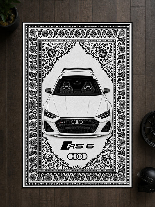 Audi RS6 Motif Dijital Baskı Halı MTF1004
