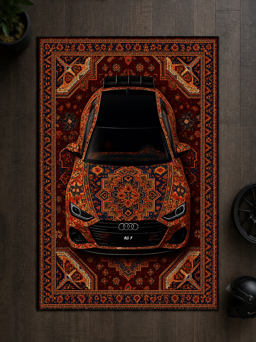 Audi RS7 Motif Dijital Baskı Halı MTF1018