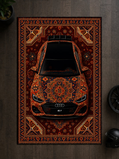 Audi RS7 Motif Dijital Baskı Halı MTF1018