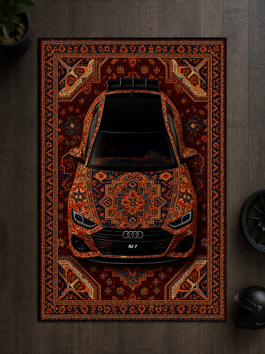 Audi RS7 Motif Dijital Baskı Halı MTF1018
