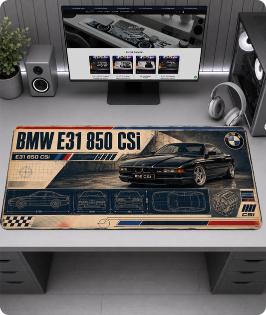 BMW E31 850 CSi Premium Mousepad RTC1019