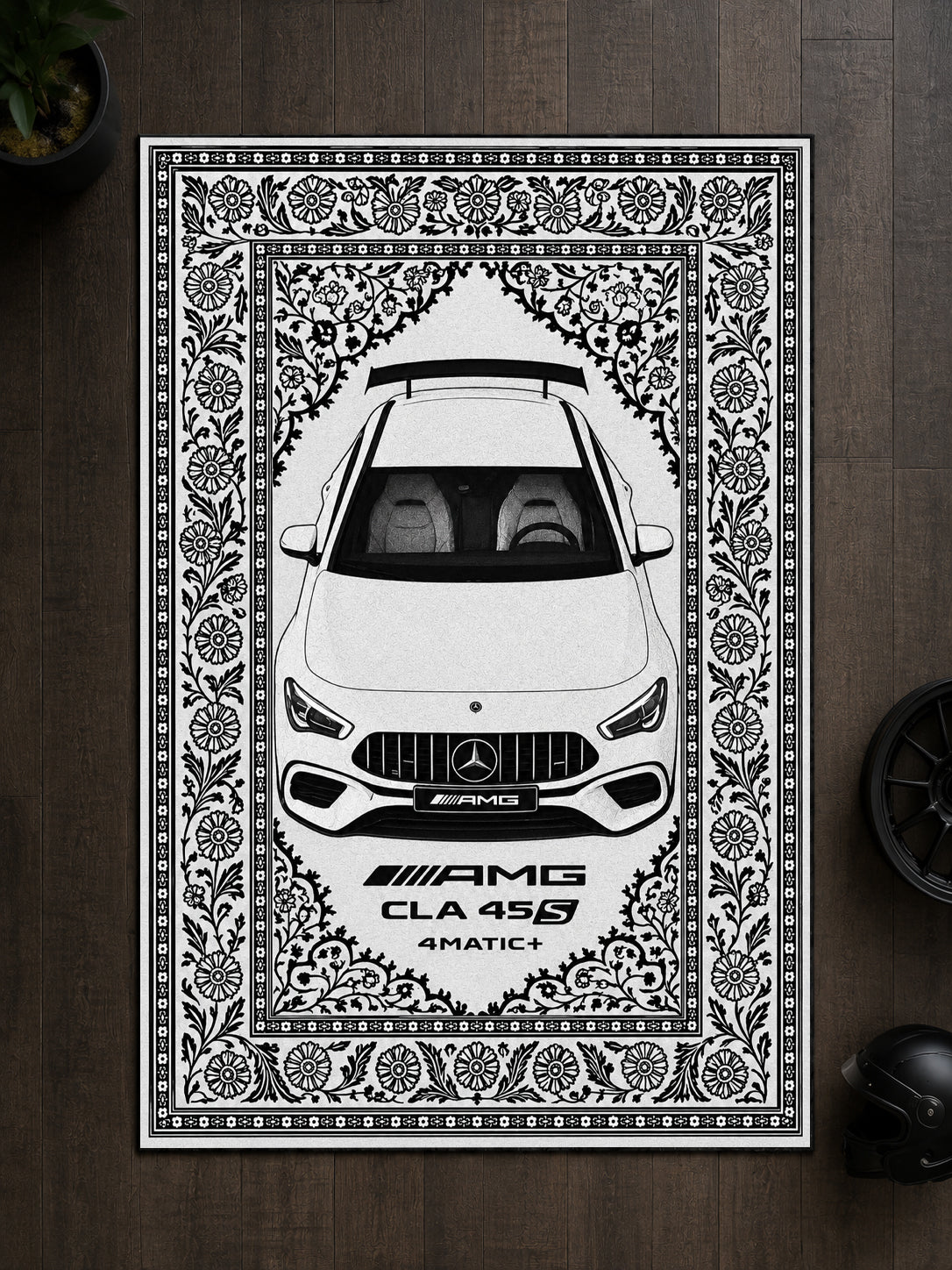 Mercedes-AMG CLA 45 S Motif Dijital Baskı Halı MTF1006