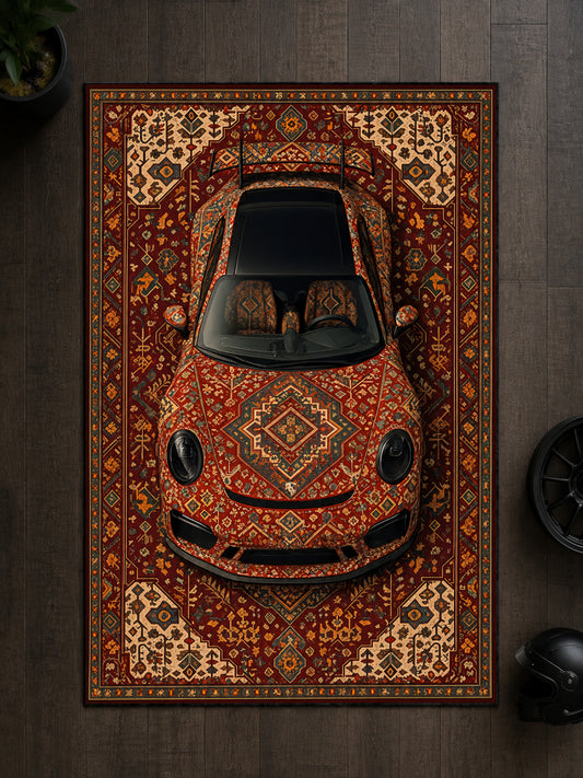 Porsche 911 GT3 RS Motif Dijital Baskı Halı MTF1022