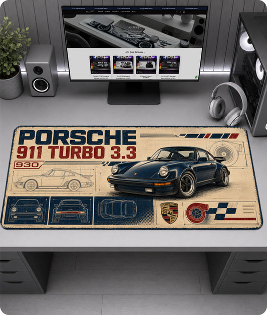 Porsche 911 Turbo 3.3 930 Premium Mousepad RTC1006