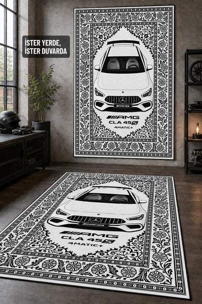 Mercedes-AMG CLA 45 S Motif Dijital Baskı Halı MTF1006