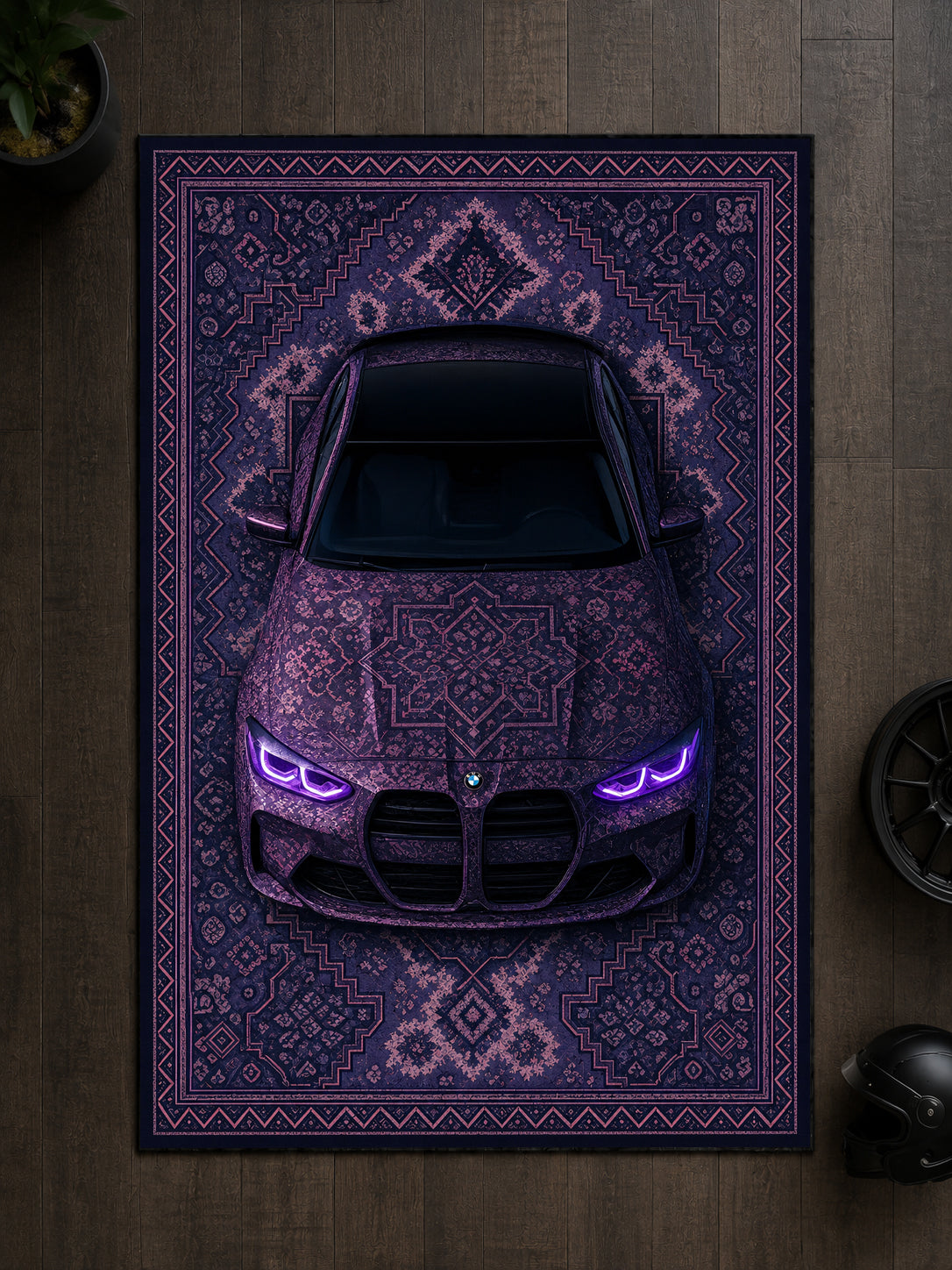 BMW M4 G82 Motif Dijital Baskı Halı MTF1023