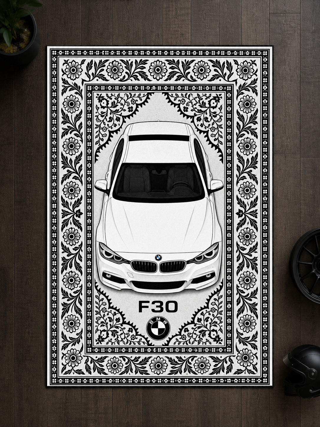 BMW F30 Motif Dijital Baskı Halı MTF1009
