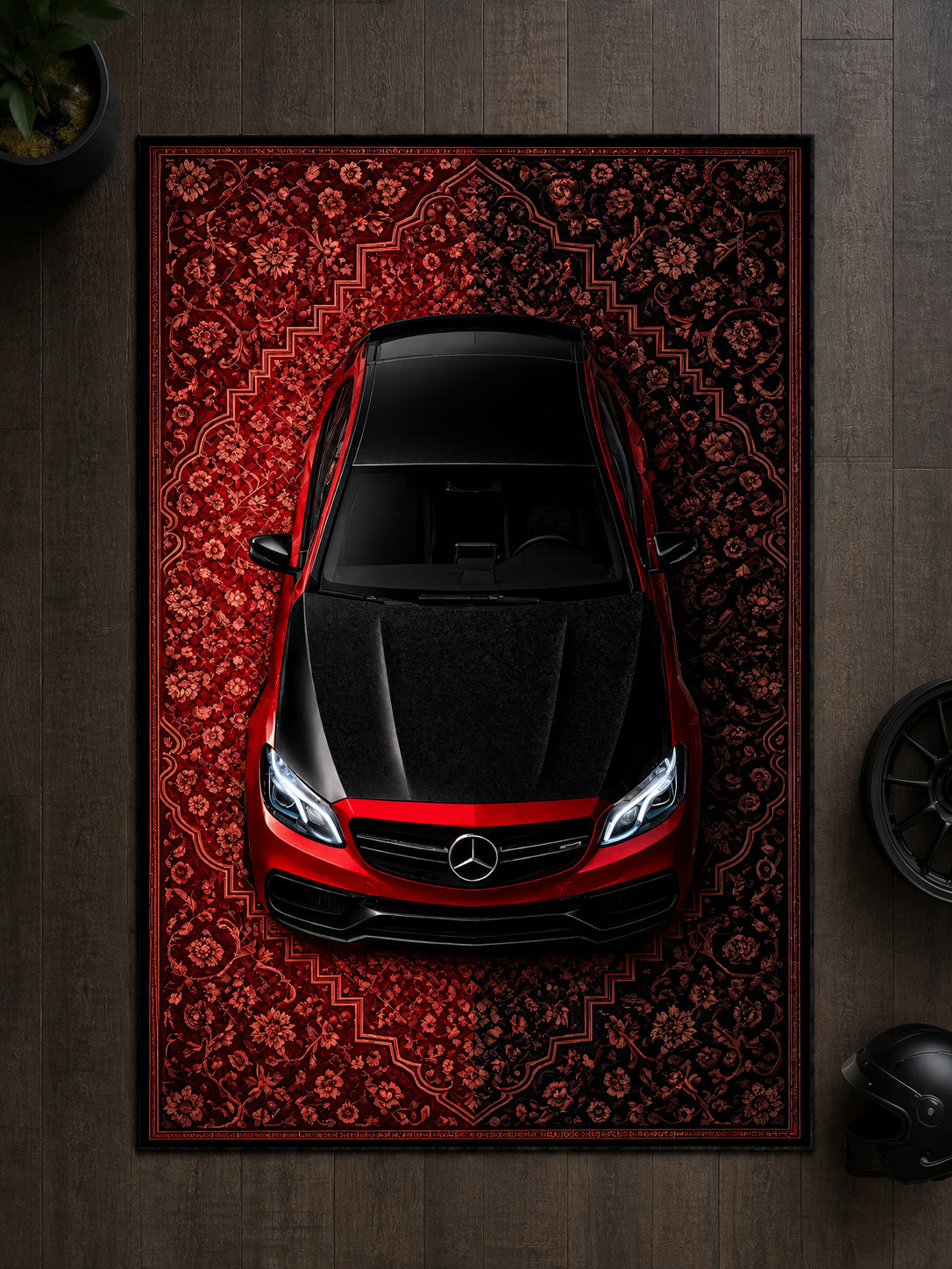 Mercedes-AMG E63 S Motif Dijital Baskı Halı MTF1020