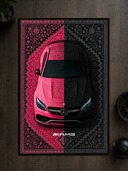 Mercedes-AMG C63 S Motif Dijital Baskı Halı MTF1019