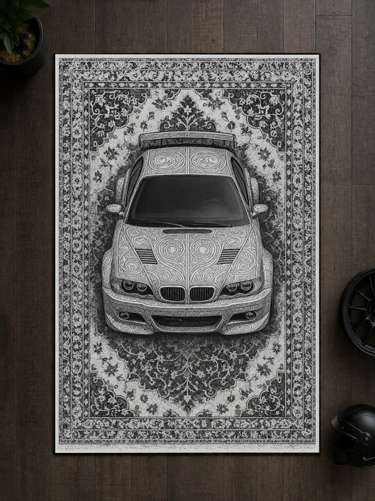 BMW M3 E46 Motif Dijital Baskı Halı MTF1026