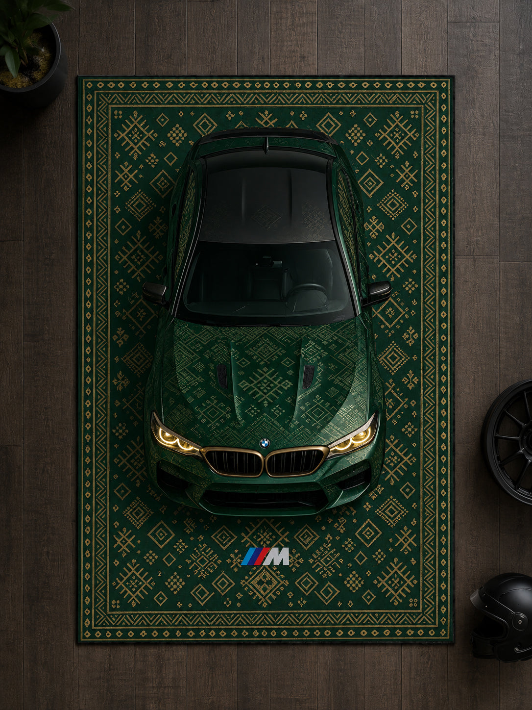 BMW M5 F90 Motif Dijital Baskı Halı MTF1024