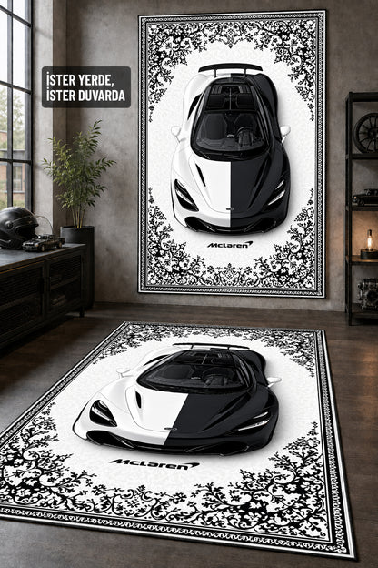 McLaren 765LT Motif Dijital Baskı Halı MTF1001