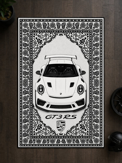 Porsche 911 GT3 RS Motif Dijital Baskı Halı MTF1005