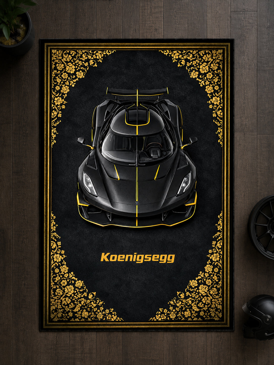 Koenigsegg Jesko Motif Dijital Baskı Halı MTF1011