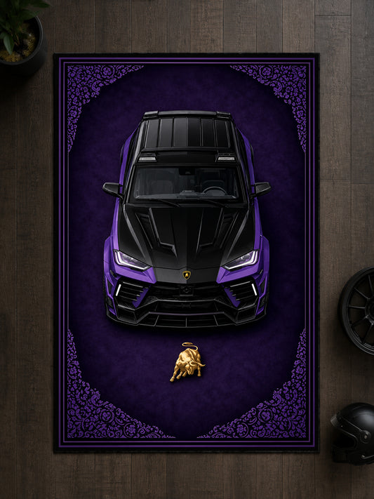 Lamborghini Urus Motif Dijital Baskı Halı MTF1012