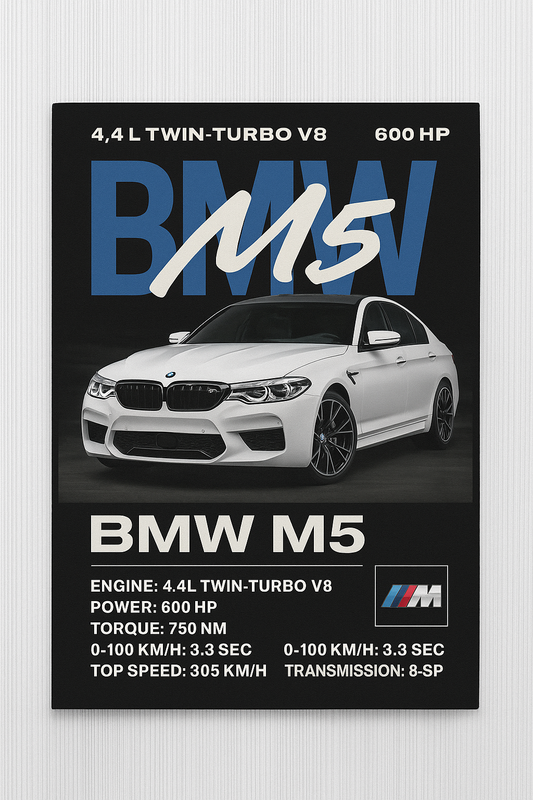 BMW M5 Baskılı Halı