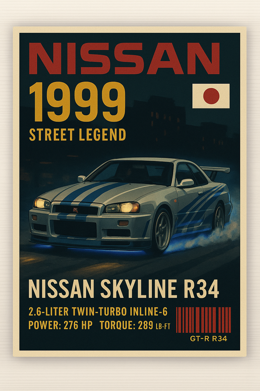 Skyline R34 Baskılı Halı